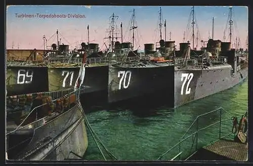 AK Turbinen-Torpedoboots-Division, u. a. 69, 71, 70, 72