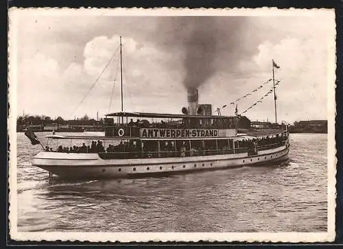 AK Antwerpen, Naar St. Anna strand, Passagierschiff