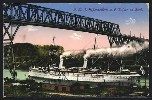 AK S. M. Y. Hohenzollern mit dem Kasier an Bord