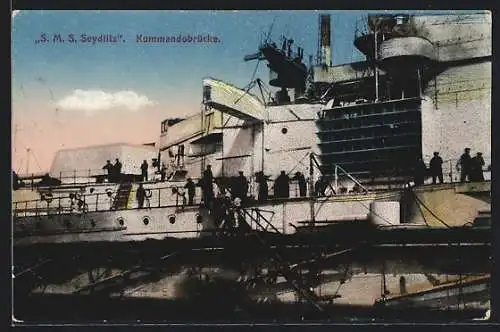 AK Kommandobrücke der S. M. S. Seydlitz