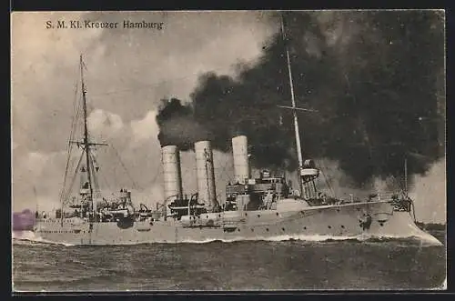 AK S. M. Kl. Kreuzer Hamburg