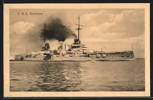 AK S. M. S Rheinland in Fahrt