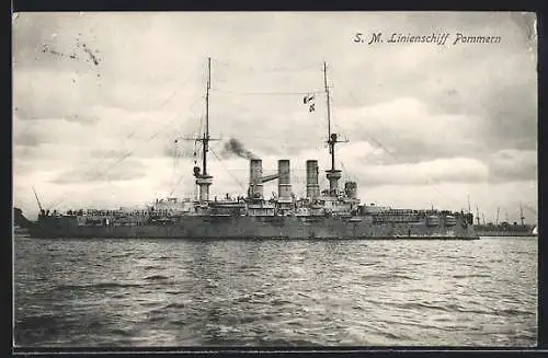 AK SM Linienschiff Pommern