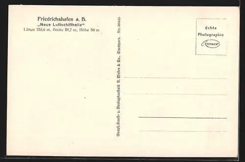 AK Friedrichshafen, Graf Zeppelin LZ 127 über den Luftschiffhallen