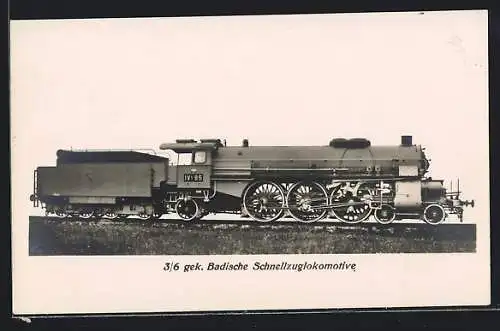 AK 3 /6 gek. (2 C 1) 4 Zylinder-Verbund-Heissdampf-Schnellzuglokomotive der Badischen Staatsbahnen