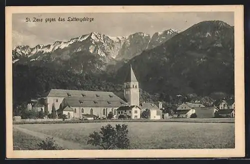 AK Bad Reichenhall-St. Zeno, Teilansicht gegen das Lattengebirge