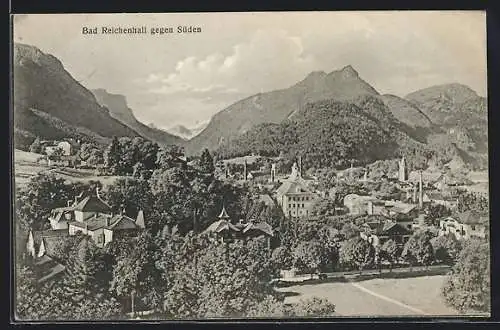 AK Bad Reichenhall, Ortsansicht gegen Süden aus der Vogelschau