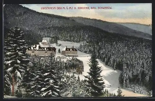 AK Malsburg-Marzell, Luisenheim am Wald im Schnee