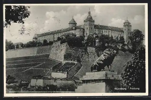 AK Würzburg, Blick auf die Festung