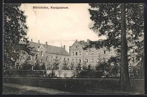 AK Wörishofen, Kneippianum hinter Bäumen