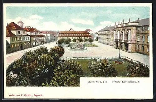 AK Bayreuth, Blick auf den neuen Schlossplatz