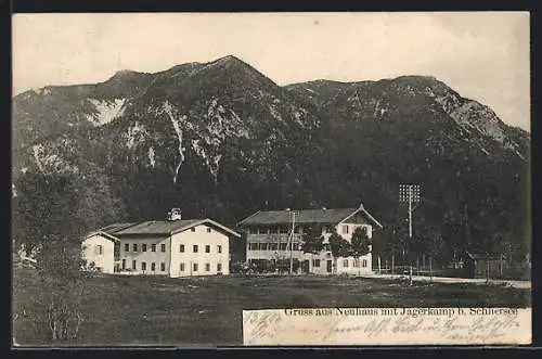 AK Neuhaus / Schliersee, Ortspartie mit Jägerkamp