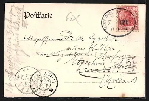 AK Frankfurt a. M., Strassenpartie an der Zeil mit Geschäften