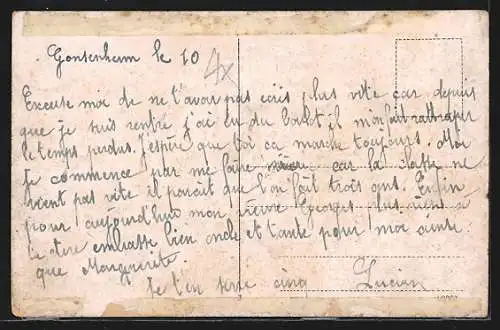 AK Worms, Ludwigsbrücke mit Rhein