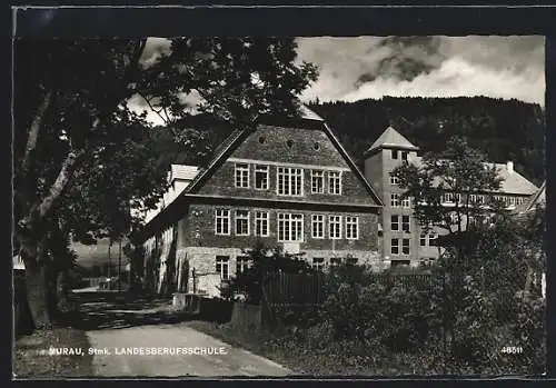AK Murau /Stmk., Strassenpartie mit Landesberufsschule