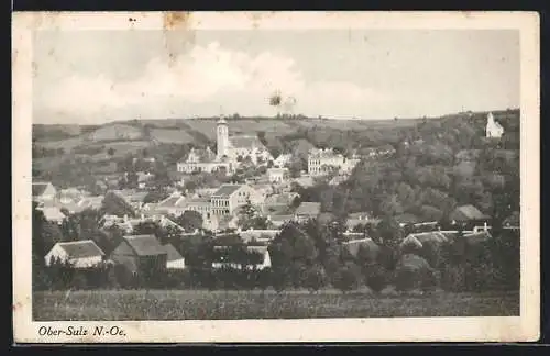 AK Ober-Sulz /N.-Oe., Teilansicht mit Kirche