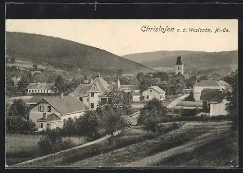 AK Christofen a. d. Westbahn /N.-Oe., Ortspartie