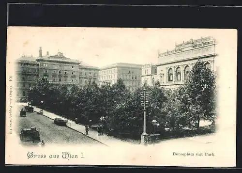 AK Wien, Börseplatz mit Park