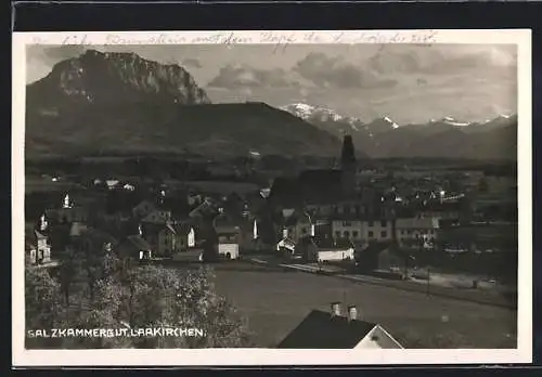 AK Laakirchen, Salzkammergut, Teilansicht mit Kirche