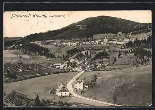 AK Mariazell-Rasing /Steiermark, Teilansicht mit Strassenpartie