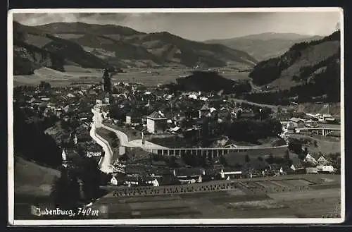 AK Judenburg, Teilansicht mit Kirche