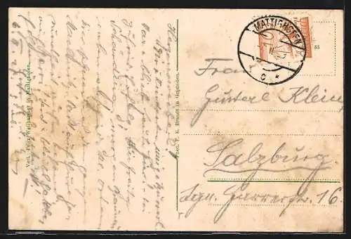 AK Mattighofen /Ob.-Oest., Oberer Marktplatz mit Geschäften