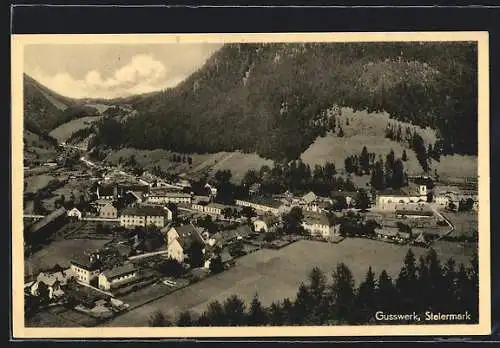 AK Gusswerk /Steiermark, Teilansicht mit Kirche