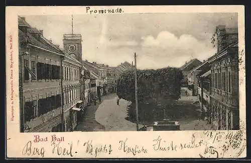 AK Bad Hall, Ortsansicht mit Strassenpartie