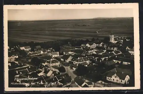 AK Michelhausen bei Tulln, Ortsansicht vom Flugzeug aus