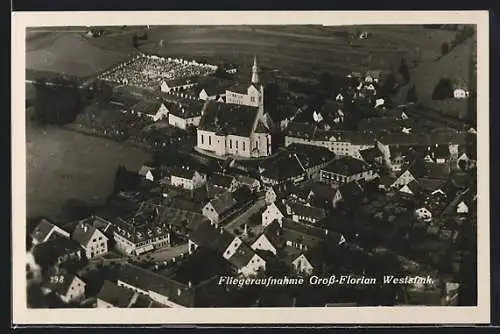 AK Gross-Florian, Ortsansicht vom Flugzeug aus