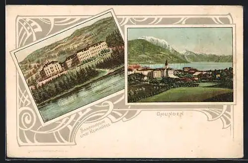 Lithographie Gmunden, Sanatorium und Kurhotel