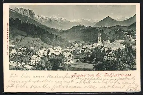 AK Aussee, Blick von der Ischlerstrasse auf den Ort