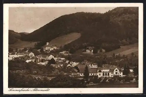 AK Altenmarkt, Ortsansicht mit der Kirche am Bergfuss