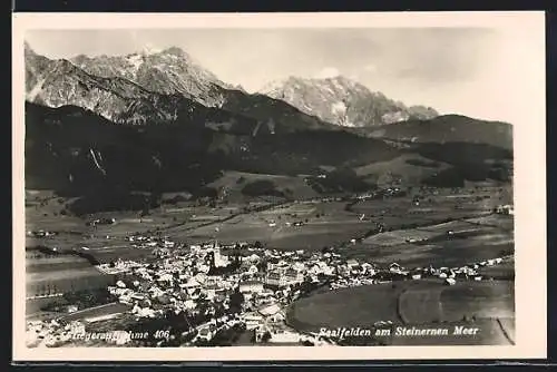 AK Saalfelden am Steinernen Meer, Fliegeraufnahme