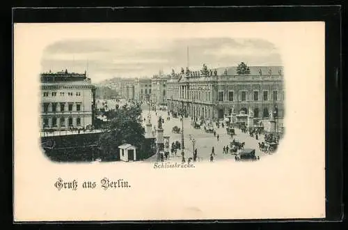 AK Berlin, Reger Verkehr auf der Schlossbrücke