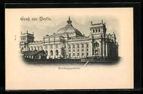 AK Berlin-Tiergarten, Blick auf das Reichstagsgebäude