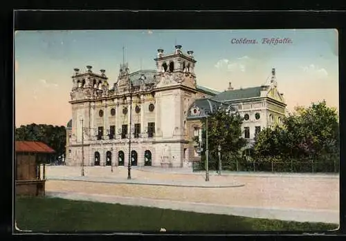 AK Coblenz, Blick auf die Festhalle