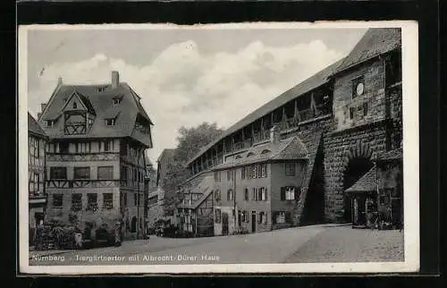 AK Nürnberg, Tiergärtnertor mit Albrecht-Dürer-Haus