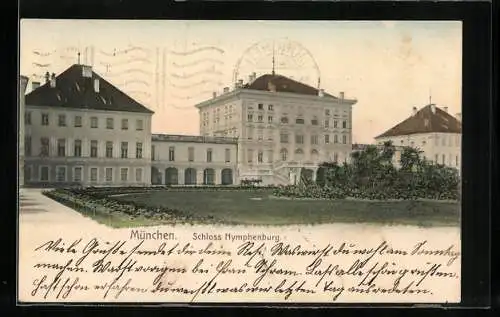 AK München, Blick auf das Schloss Nymphenburg