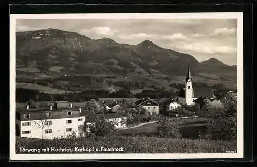 AK Törwang, Teilansicht mit Hochries, Karkopf und Feuchteck