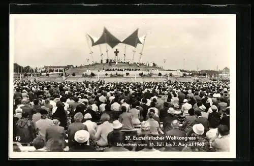 AK München, 37. Eucharistischer Weltkongress 1960, Festplatz