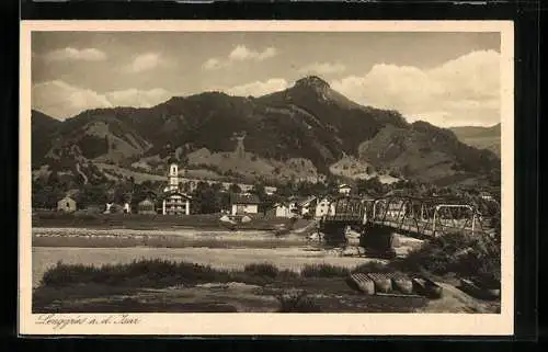 AK Lenggries a. d. Isar, Ortsansicht mit Geierstein