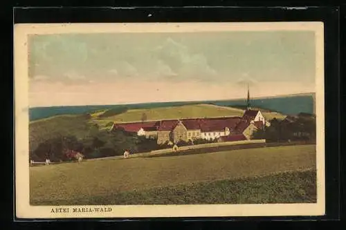 AK Heimbach / Eifel, Blick zur Abtei Mariawald