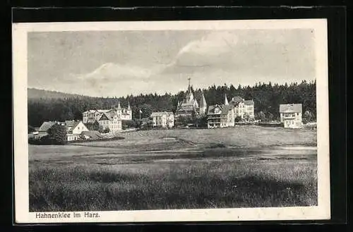 AK Hahnenklee im Harz, Ortsansicht mit Villa