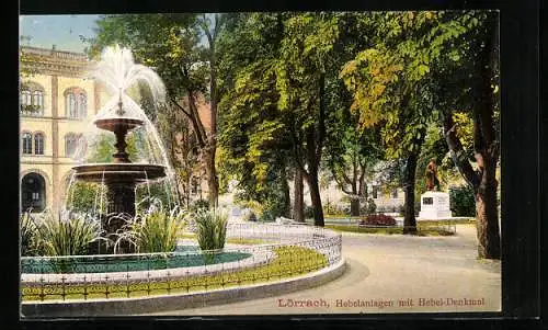 AK Lörrach, Hebelanlagen mit Hebel-Denkmal