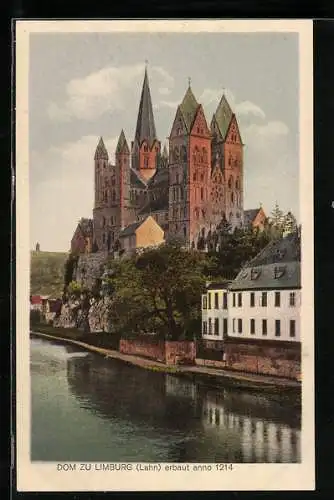 AK Limburg /Lahn, Uferpartie mit Dom