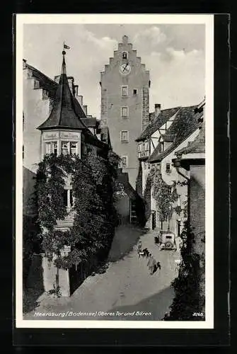 AK Meersburg /Bodensee, Oberes Tor und Gasthof zum Bären