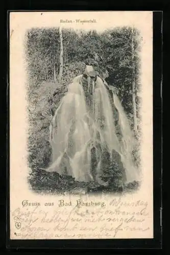 AK Bad Harzburg, am Radau-Wasserfall