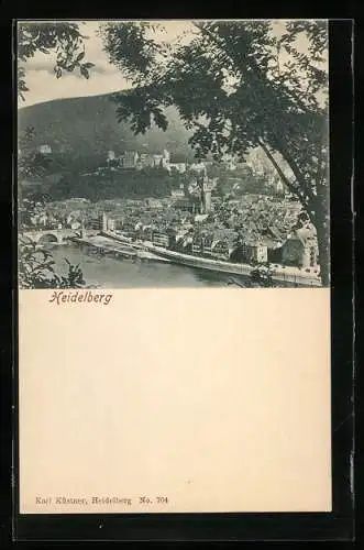 AK Heidelberg / Neckar, Teilansicht mit Kirche