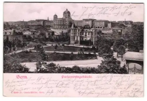 Relief-AK Bern, Blick auf das Parlamentsgebäude